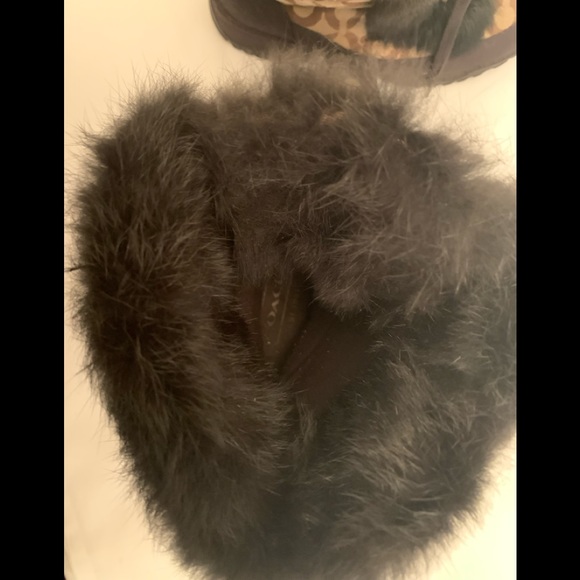 Coach Jennie Signature Boots With Real Rabbit Fur - Picture 7 of 7